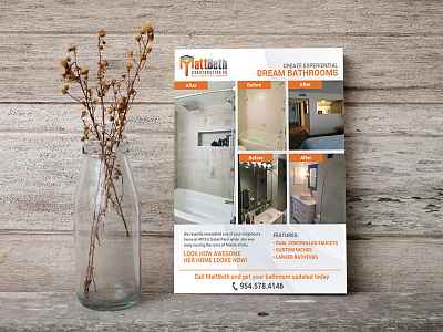 Dream Bathroom ad advertise advertisement bathroom branding card design dream fab flyer flyer flyer design flyers post card