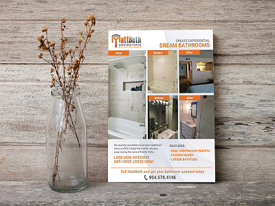 Dream Bathroom ad advertise advertisement bathroom branding card design dream fab flyer flyer flyer design flyers post card