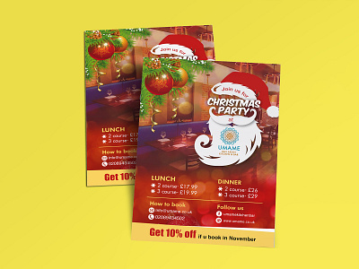 Christmas Party ad advertise advertisement branding card christmas design fab flyer flyer flyer design flyers post card