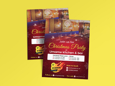 Christmas Party Flyer Design ad advertise advertisement branding card design fab flyer flyer flyer design flyers post card