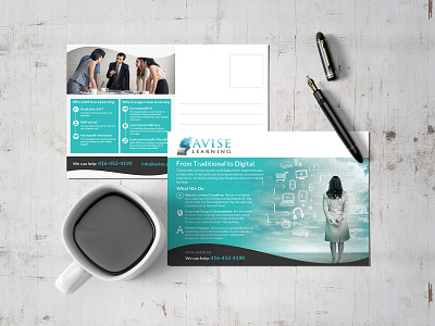 Avise Learning Postcard Design ad advertise advertisement branding card design fab flyer flyer flyer design flyers post card