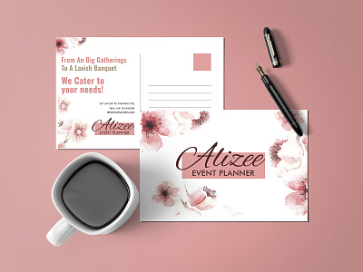 Alizee Event Planner ad advertise advertisement alizee branding card design event fab flyer flyer flyer design flyers illustration planner post card