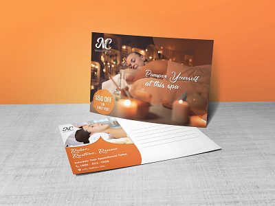 Pamper Yourself At This Spa ad advertise advertisement branding card design fab flyer flyer flyer design flyers illustration post card
