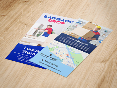 Baggage Drop ad advertise advertisement branding card design fab flyer flyer flyer design flyers illustration post card