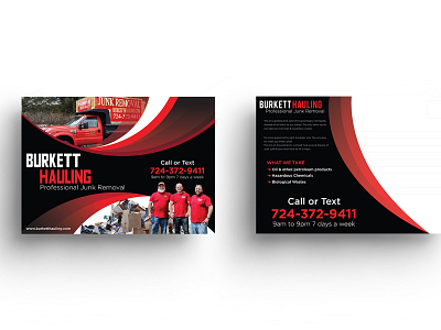 BURKETT HAULING advertise advertisement branding business design fab flyer flyer flyer design