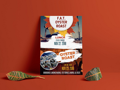 F.A.T. OYSTER ROAST Flyer Design ad advertise advertisement business design fab flyer flyer flyer design flyers invitation card