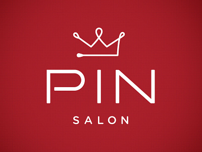 Pin Salon Logo bobby pin crown hair hair pin logo minimal salon