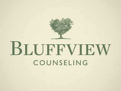 Bluffview Counseling counseling engraving heart logo love relationship traditional tree