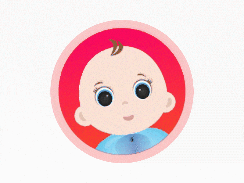 Adorable baby smiling animation branding graphic design illustration logo motion graphics ui vector