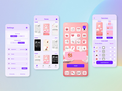 Ui Design - Theme Maker iOS app design branding design graphic design new ui theme maker app ui xd