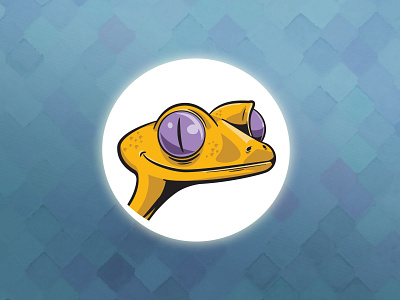 Gold Gecko cartoon cute design graphic design illustration logo vector