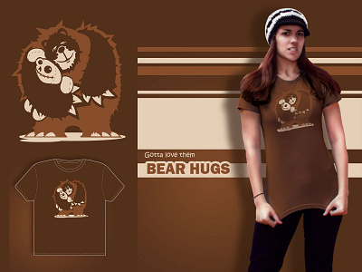 Bear Hugs cartoon cute design graphic design illustration vector