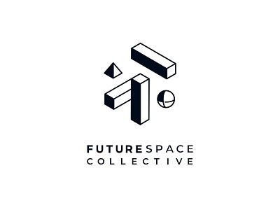 Future Space Collective Logo branding f geometry logo property