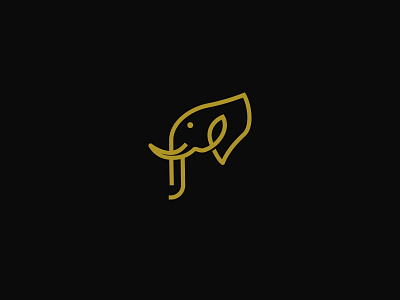 Luxury Monoline Elephant Logo