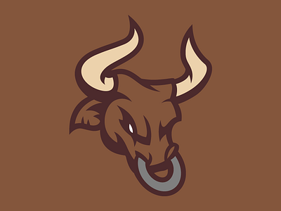 Bull branding bull hockey horns logo sports steer