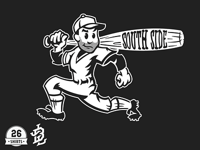 South Side Classic baseball bat classic design logo player side south sox white