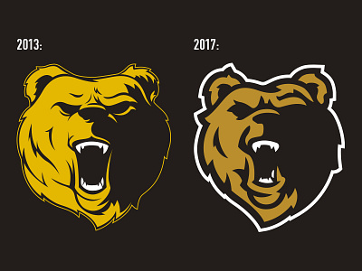 Bear Progression bear branding bruin bruins design grizzly growl logo progress teeth