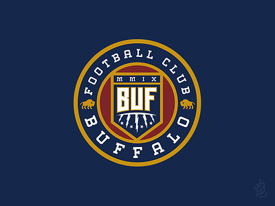 FC Buffalo Badge buffalo club concept design fc football lightning logo soccer stars
