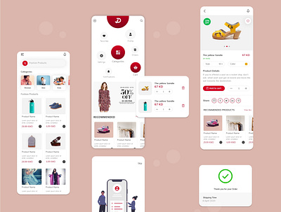Done app ui design design mobile app shopping app