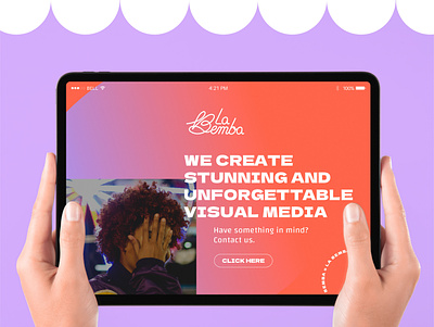 La Bemba / Homepage design – Personal project branding colorful design graphic design handwritting homepage lettering logo ui web design