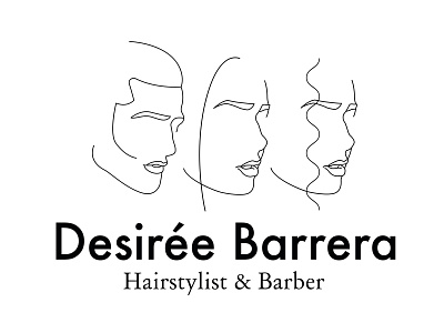 Logo design for Hairstylist and Barber branding design flat icon illustration lineart linework logo vector