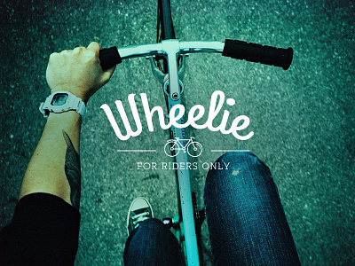 Wheelie app bicycle bike logo mobile ride riders