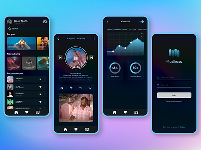 UI Music Player app design design app mobile app design music music app music art music player player typography ui ui design uiux ux ux design