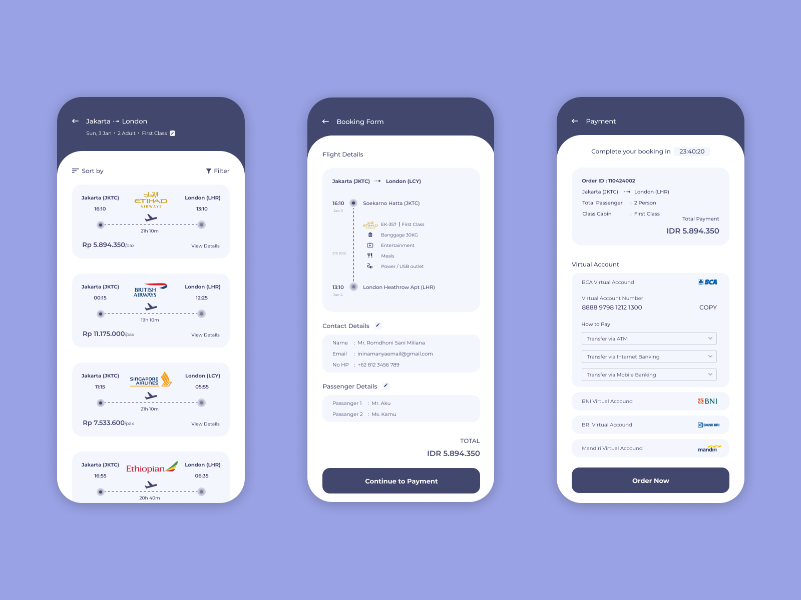 Travel App - Booking by Romdhoni Sani Miliana on Dribbble