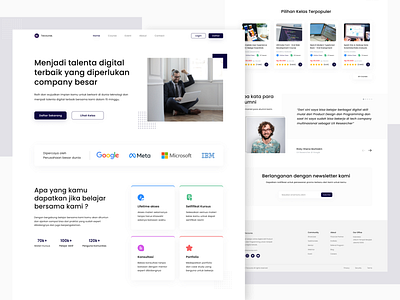 Online Course Website clean clean design design design 2022 interface landing page learning modern design online course product startup ui ui design ui trend uiux ux ux design web design website