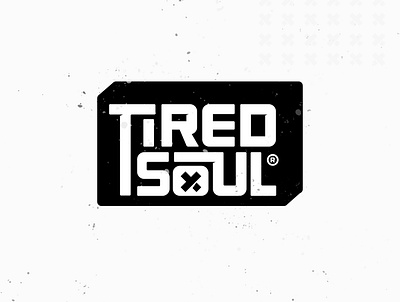 Tired Soul logomark black and white brand brand design branding creative custom typography extreme extremesport flat logo design monochrome off road type type manipulation