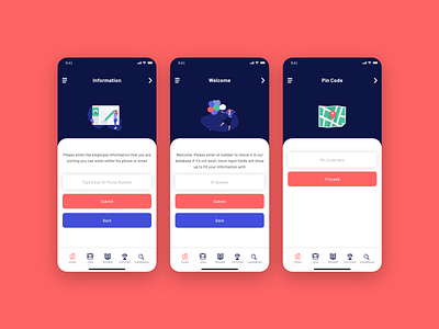 Visitor Mobile App animation app art brand clean design graphic design ui ux vector