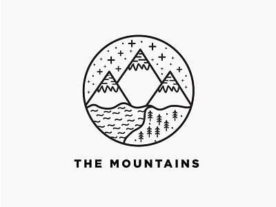 The Mountains corporate identity design fun icon icon artwork icons illustration line art logo logodesign logos vector