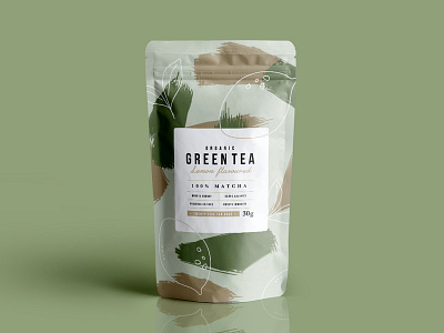 Green Tea Packaging Design Mock Up branding colorful corporate identity design illustration packaging packaging design packaging mockup texture typography