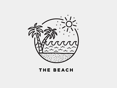 The Beach drawing graphic icon icondesign icons illustration logo logodesign logos