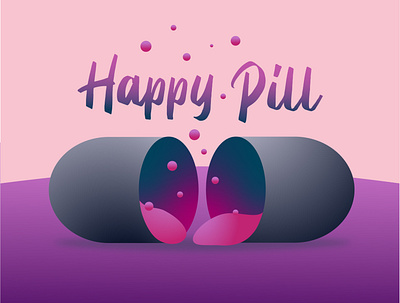 Happy Pill design fiv frizvan happiness happy icon illustration ivanlife logo logotype pill pills vector