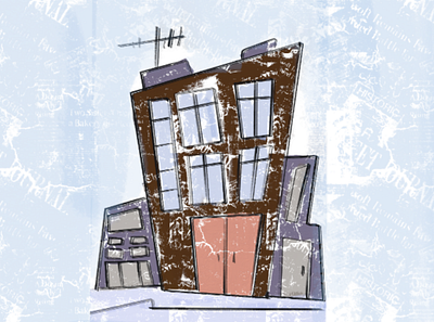 House in the city city design draw fiv frizvan house illustration ivanlife ui