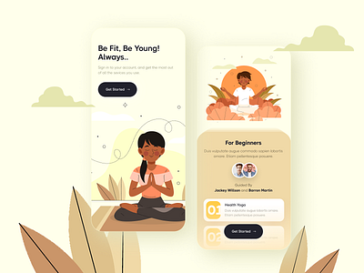 Yoga/Wellness App UI app design app ui design ui ui design uiuxdesign