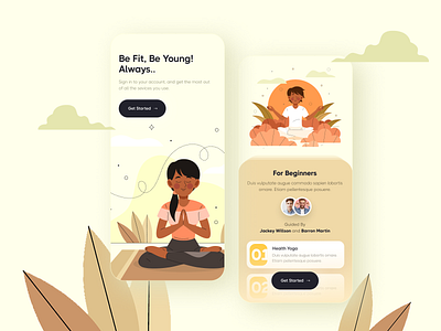 Yoga/Wellness App UI