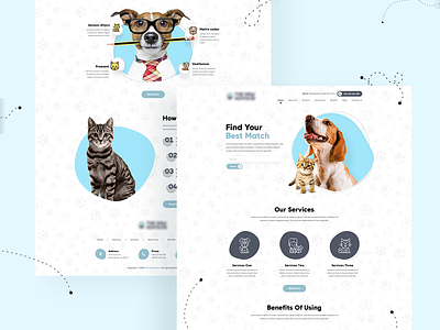 Pet Landing Page UI design landing page design landing page ui ui ui design visual design web web design website design