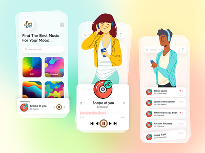 Music App UI app design app ui design ui ui design visual design