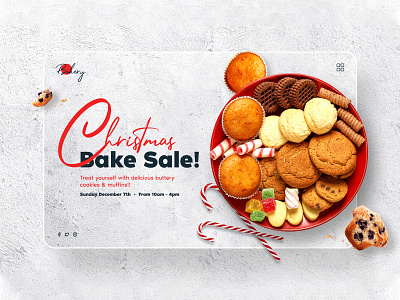 Christmas cake UI design landing page design ui ui design visual design web web design website design