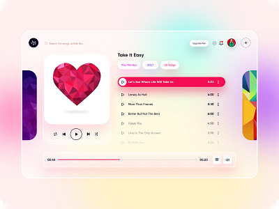 Music Dashboard UI design landing page ui ui ui design visual design
