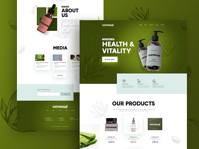 Beauty Product UI design landing page design landing page ui ui ui design visual design web design website design