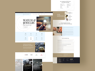 Watch Repair Website design landing page ui ui ui design visual design web