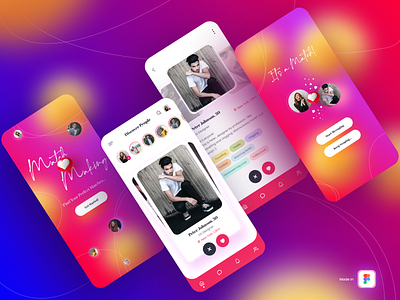 Dating App UI app design design ui ui design visual design