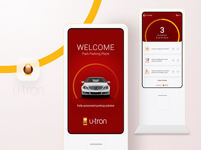 Smart Parking Kiosk Display Design kiosk parking app parking lot ui ux