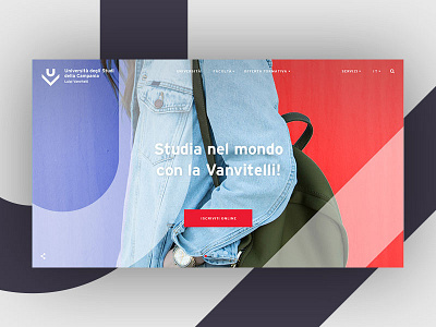 Vanvitelli University webdesign design homepage interface ui