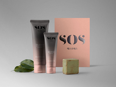 SOS Packaging for Korean cosmetics beauty black color cosmetics design identity korean logo nude ociostudio packaging sos
