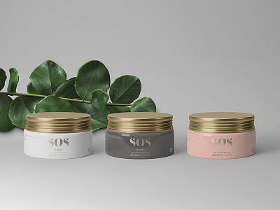 SOS Packaging beauty black cosmetics design gold identity korean logo nude ociostudio packaging sos