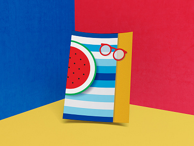 Illustration summer Grado branding circle color colour geometry grado minimal ociostudio palette scheme stripes